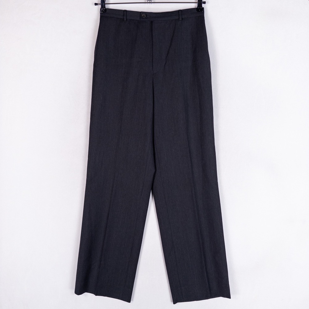 Barry Bricken Womens Dress Pants 8 Gray Wool Blend High Rise Straight Leg Office